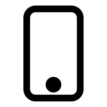 Modern smartphone with biometric home button layoutのイラスト素材