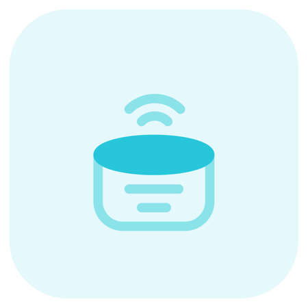 Smart home assistant speaker with WiFi connectionのイラスト素材