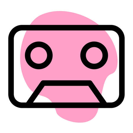 Outdated tape cassette for listening music and other audioのイラスト素材