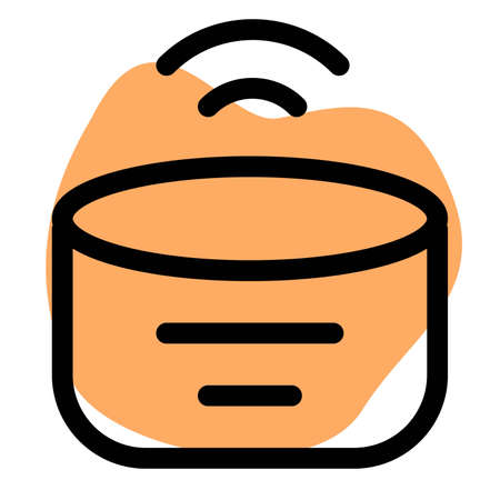 Smart home assistant speaker with Wi-Fi connectionのイラスト素材