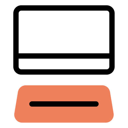 All in one PC with a set of keyboard and monitorのイラスト素材