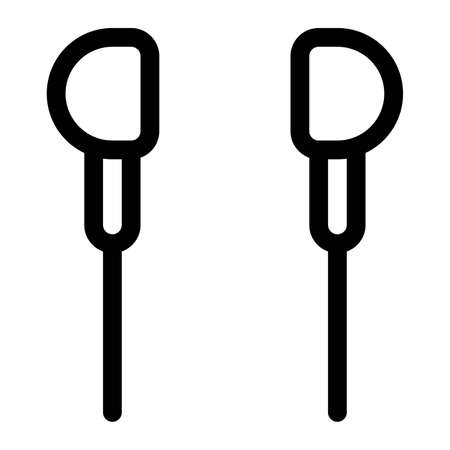 High base sound quality earphones connection with multiple device supportのイラスト素材