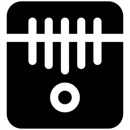 Kalimba Music device with a piano like shapeのイラスト素材