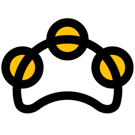 Tambourine set with drum and chimes Layoutのイラスト素材