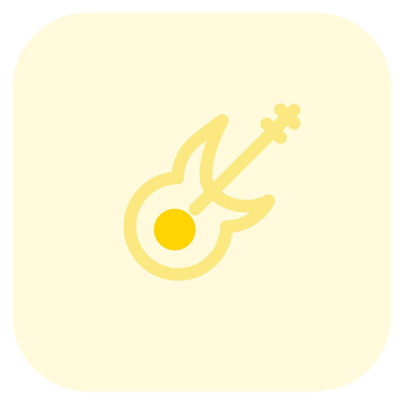 Music bass with the guitar like shape music instrument