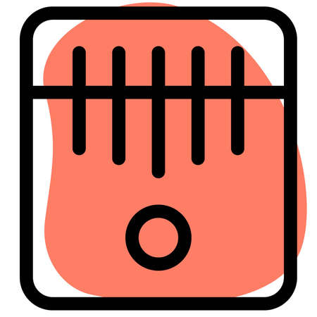 Kalimba Music device with a piano like shapeのイラスト素材
