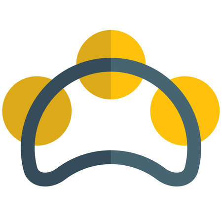 Tambourine set with drum and chimes Layoutのイラスト素材