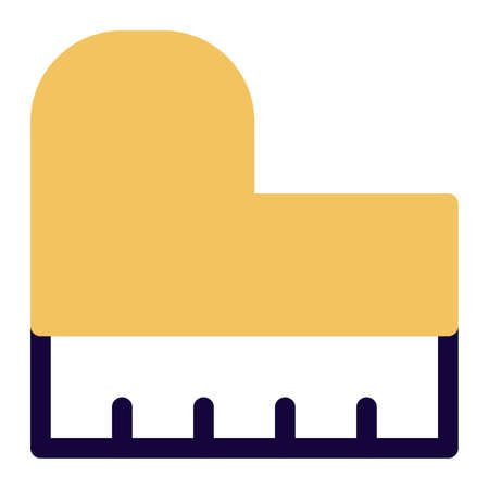 Piano like shape music keyboard isolated on a white backgroundのイラスト素材