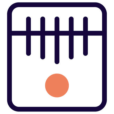 Kalimba Music device with a piano like shapeのイラスト素材
