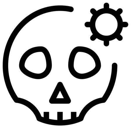 Death of a patient by the attack of the virusのイラスト素材