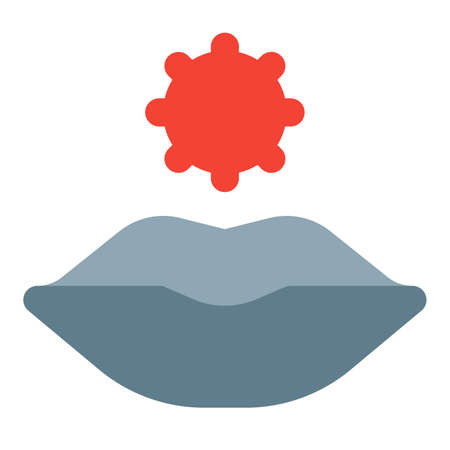 Virus exposure through lip contact logotype Layoutのイラスト素材