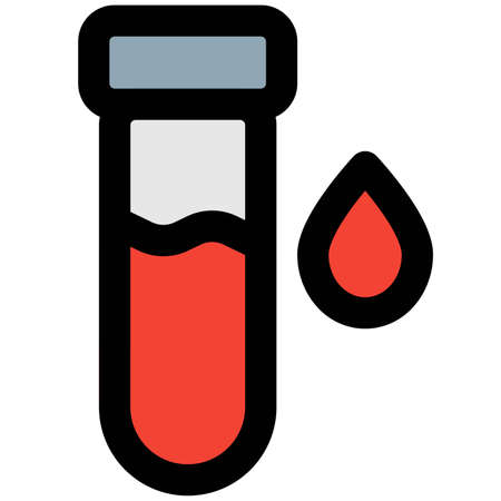 Blood sample collected in a tube for lab analysisのイラスト素材