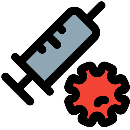 Injecting the antiviral formulation through injection layoutのイラスト素材