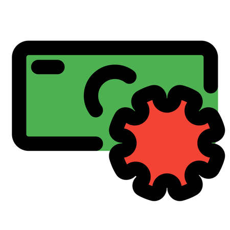 Virus exposure on a bank note layoutのイラスト素材