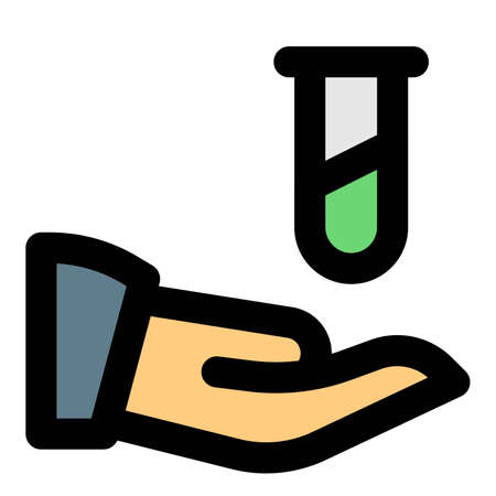 handling of a test tube regarding vaccine purposeのイラスト素材