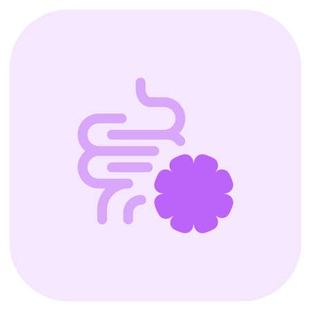Human intestine infected with a stomach virusのイラスト素材