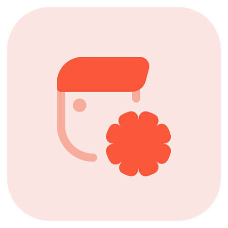 Human in contact with virus exposure isolated on the white backgroundのイラスト素材