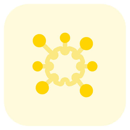 Microscopic view of coronavirus structure Layout logotypeのイラスト素材