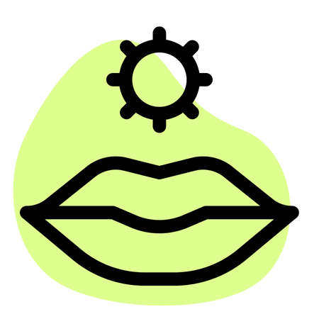 Virus exposure through lip contact logotype Layoutのイラスト素材