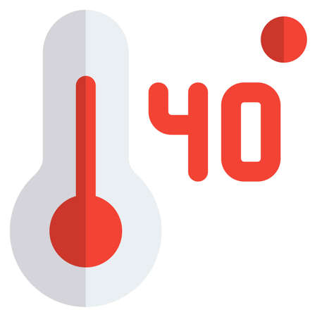 high fever temperature of 40 degree Celsius layoutのイラスト素材
