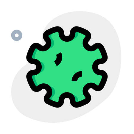 Novel coronavirus with a microscopic view structure Layoutのイラスト素材