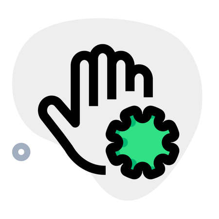 Washing hands required if virus is on exposureのイラスト素材