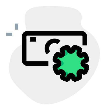 Virus exposure on a bank note layoutのイラスト素材