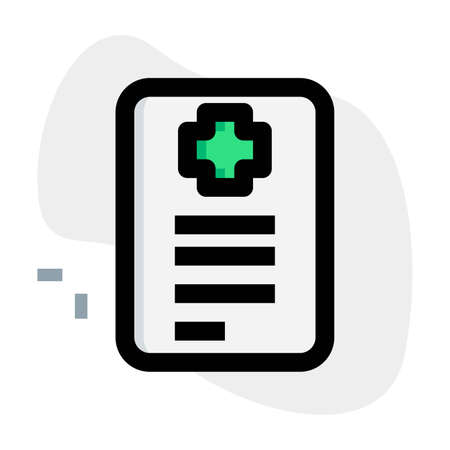 Medical report shared with patient after the lab resultのイラスト素材