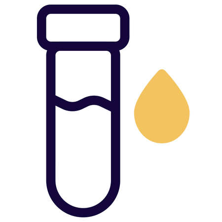 Blood sample collected in a tube for lab analysisのイラスト素材