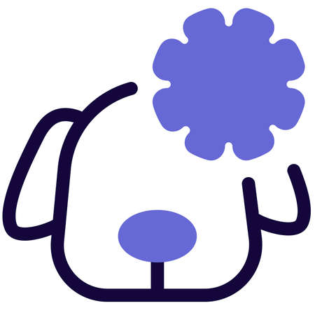 Dog attacked by the novel coronavirus Layoutのイラスト素材