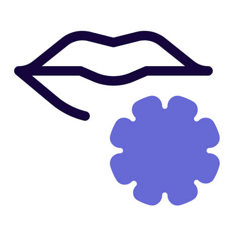 Exposure of virus through airborne and mouth contactのイラスト素材