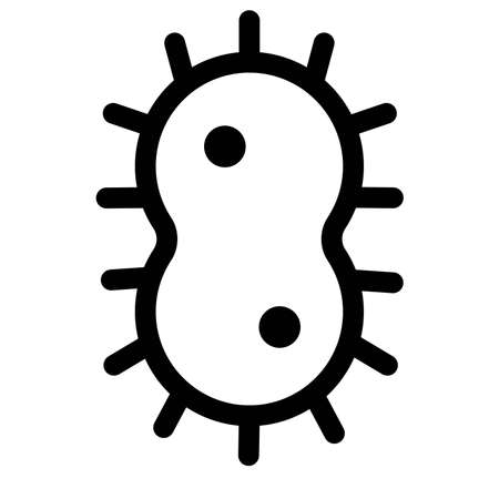 Bacteria replicating from each other from a unisex structureのイラスト素材