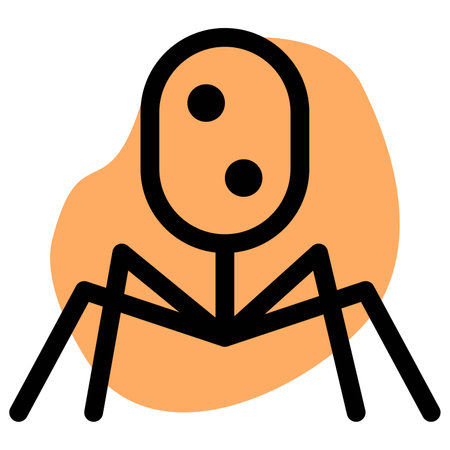 Virus with the RNA strands like the spider legsのイラスト素材