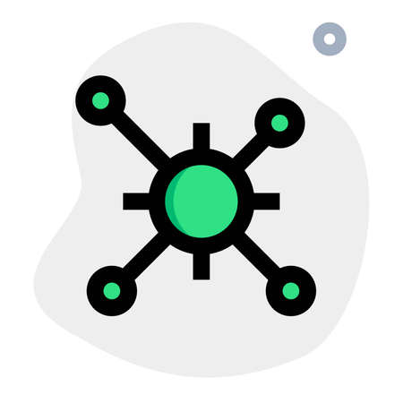 Virus replication cells in a multiple structureのイラスト素材