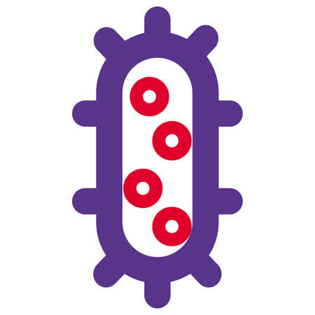 Thin microbial substance like a virus with rna strands around itのイラスト素材