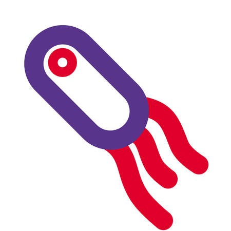 Triple strand virus with a bacterial host Layoutのイラスト素材