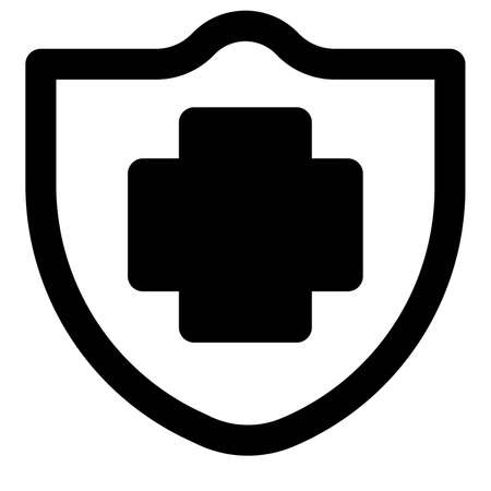 Protection from virus and other illnesses hospital shield logotypeのイラスト素材