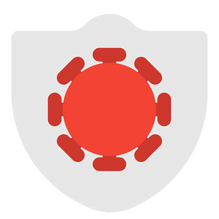 Safeguarding from the coronavirus as a shield logotypeのイラスト素材