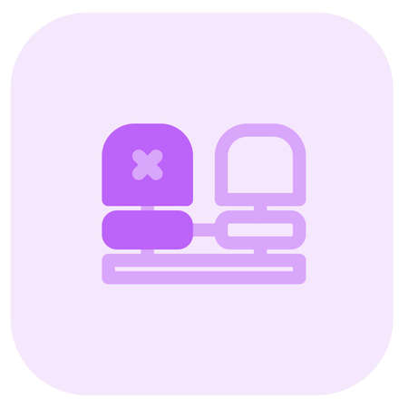 New normality chair gap for the coronavirus outbreakのイラスト素材