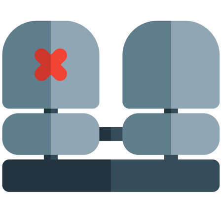 New normality chair gap for the coronavirus outbreakのイラスト素材