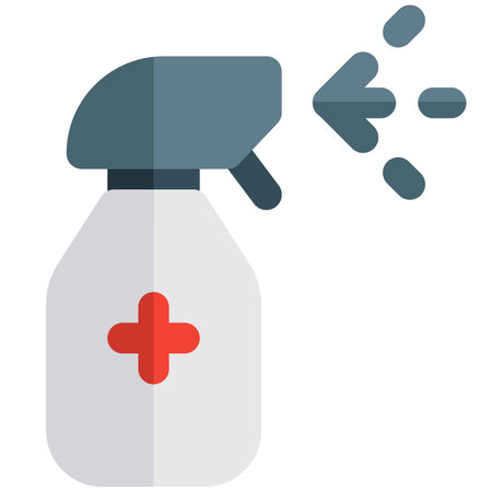 Spray disinfectant to clean objects to avoid coronavirusのイラスト素材