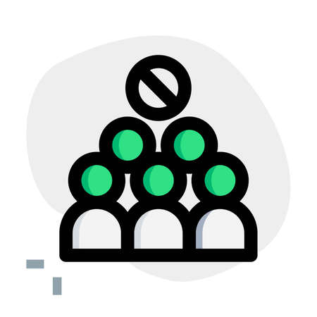 Public place gathering to be avoided during Covid situationのイラスト素材