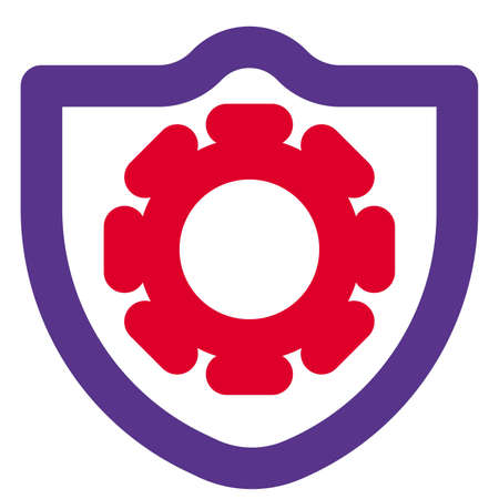 Safeguarding from the coronavirus as a shield logotypeのイラスト素材