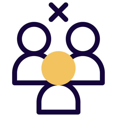 Crowd gathering avoided due to the pandemic situation of coronavirusのイラスト素材