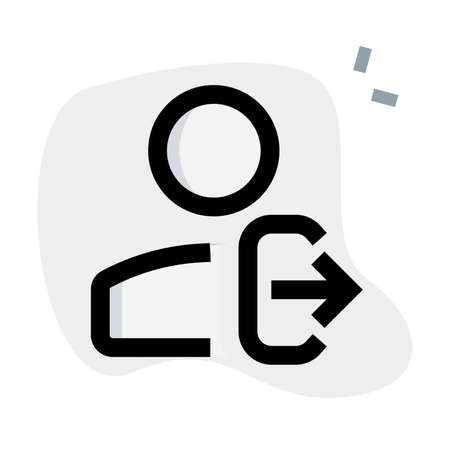 logout screen from the working portfolio of a userのイラスト素材