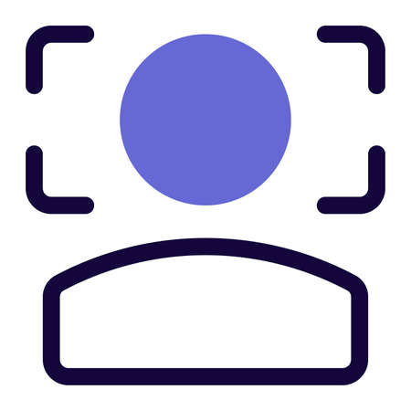 face recognition in social media new technology systemのイラスト素材