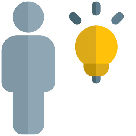 innovative idea for bright employee isolated on white backgroundのイラスト素材