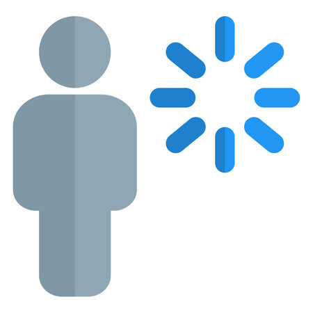 loading screen on worker software portal layoutのイラスト素材