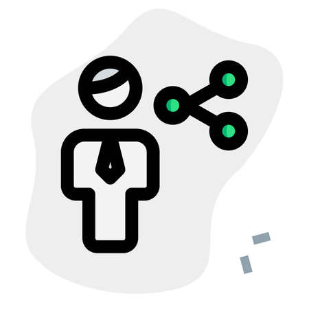 sharing the document for company chatting purposeのイラスト素材