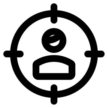 targeting a single user online on social mediaのイラスト素材